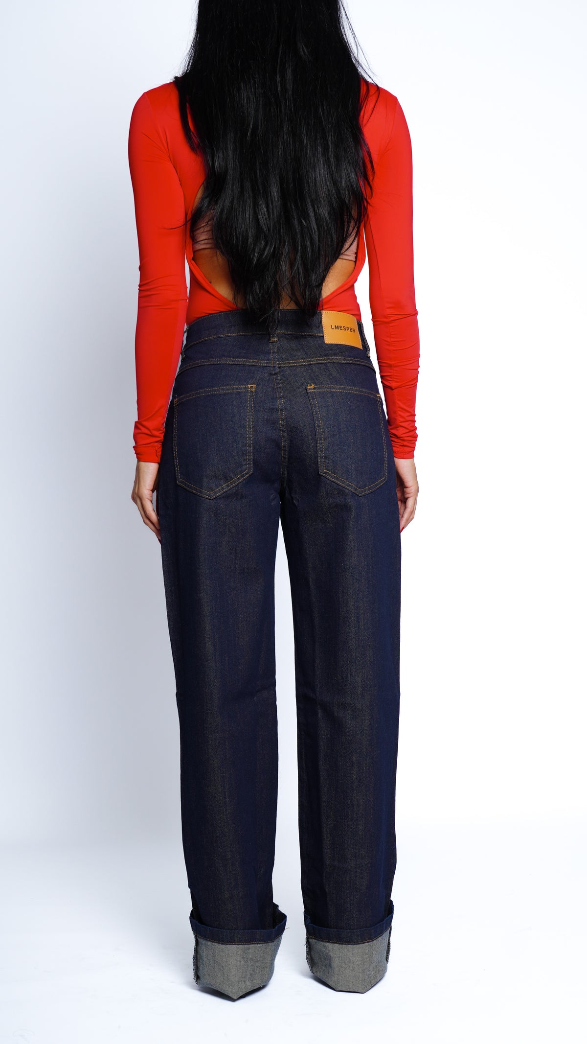 CALÇA JEANS OVERSIZED BARRA VIRADA