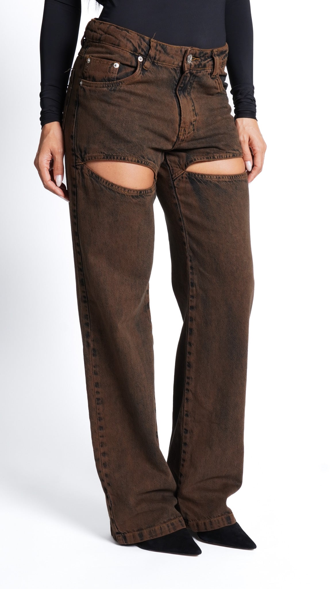 CALÇA JEANS CUT OUT EXPRESSO