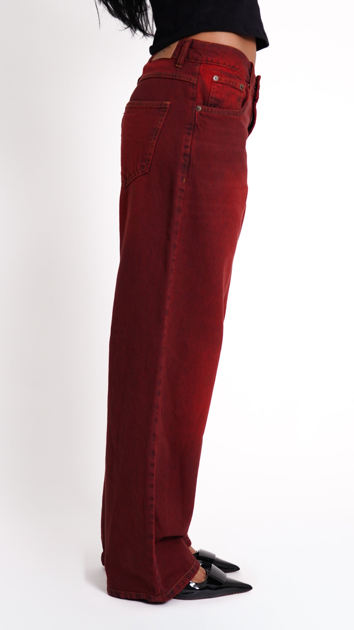 CALÇA JEANS OVERSIZED CHERRY