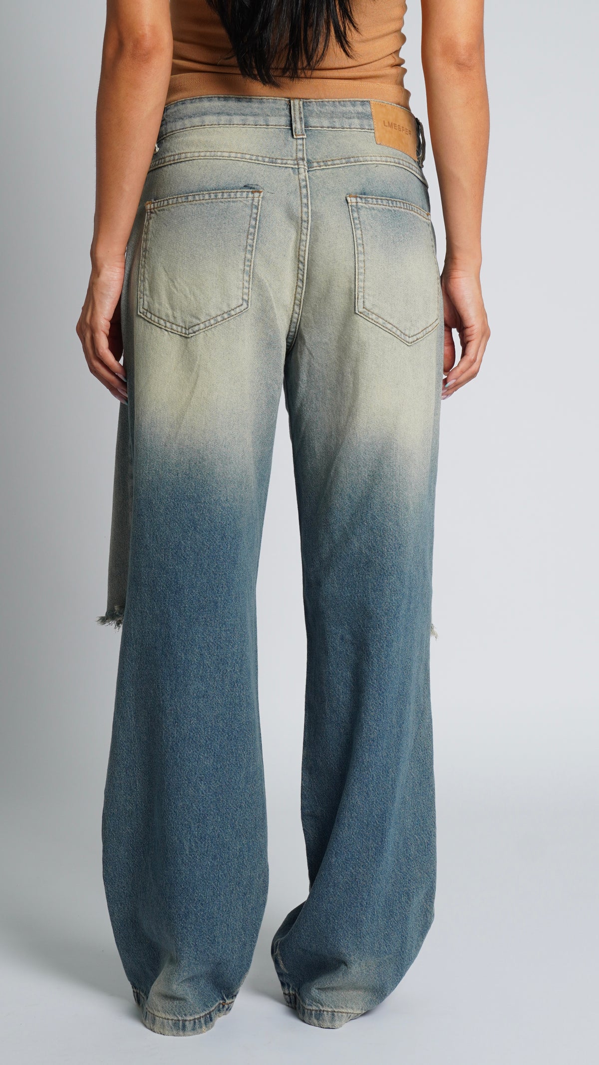 CALÇA JEANS OVERSIZED DESTROYED