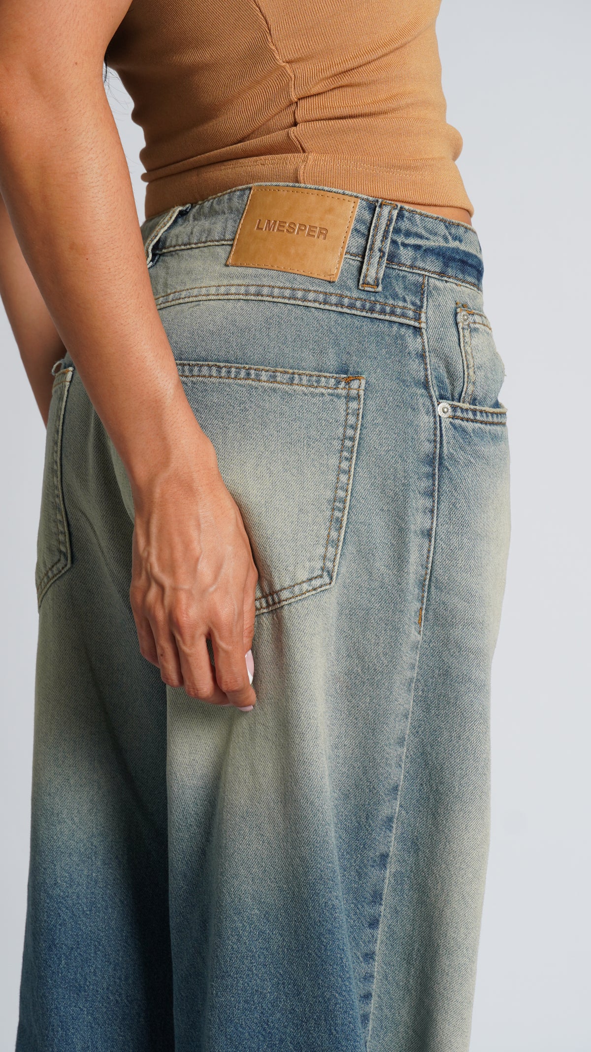 CALÇA JEANS OVERSIZED DESTROYED