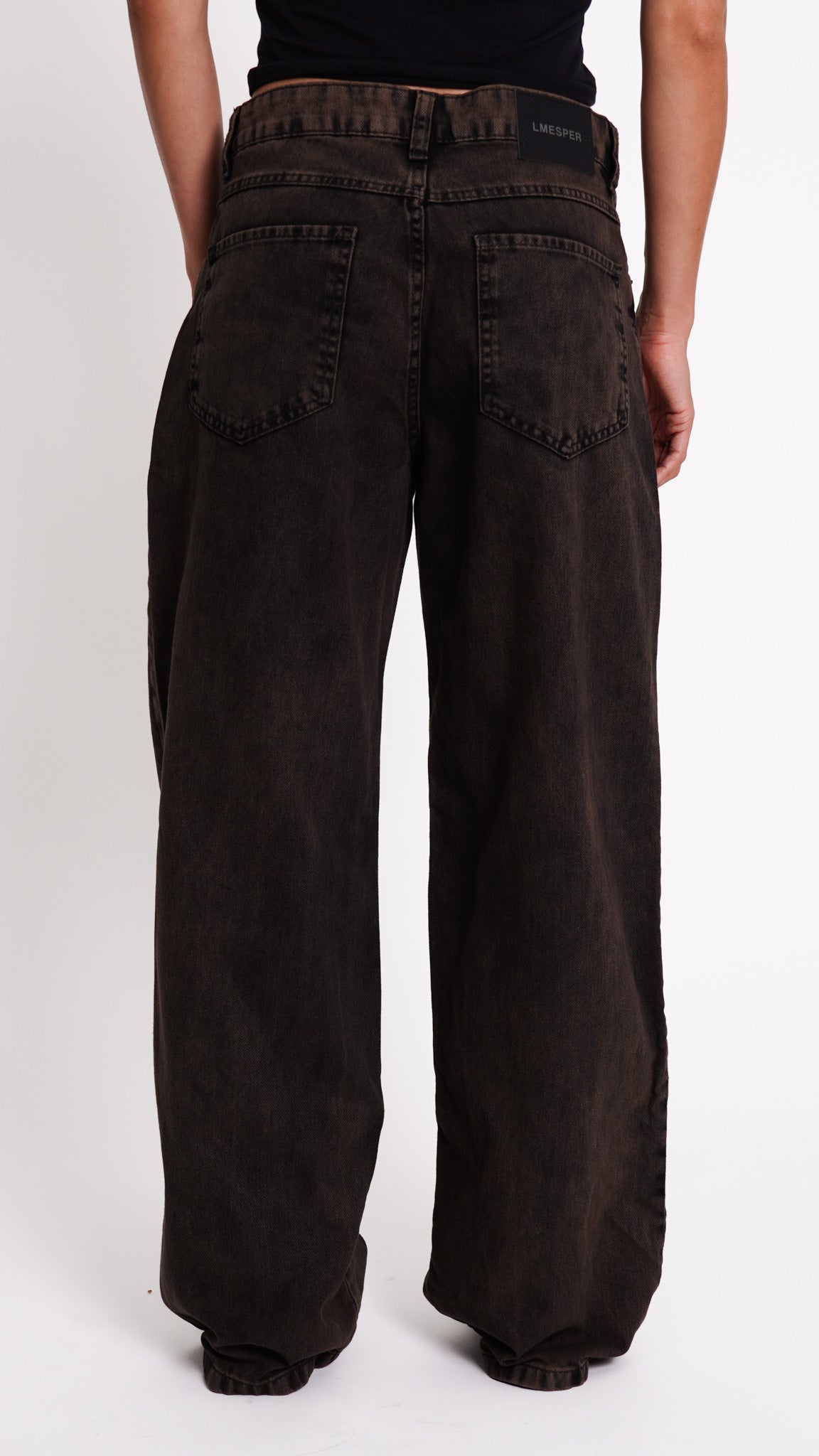 CALÇA JEANS OVERSIZED COFFEE
