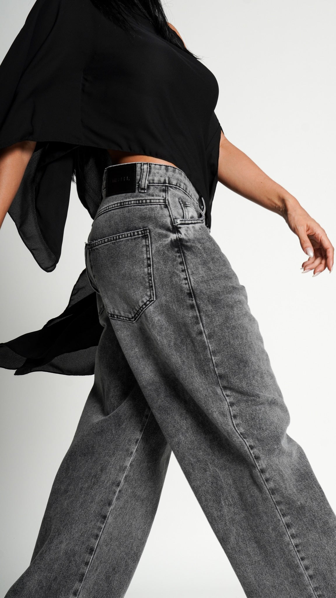 CALÇA JEANS OVERSIZED STONE
