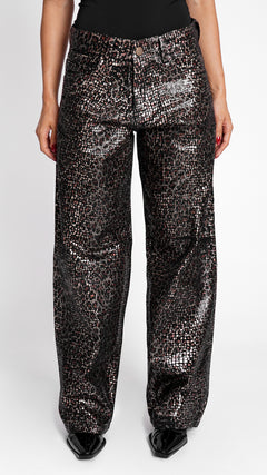 ⁠CALÇA JEANS PREMIUM LEOPARD
