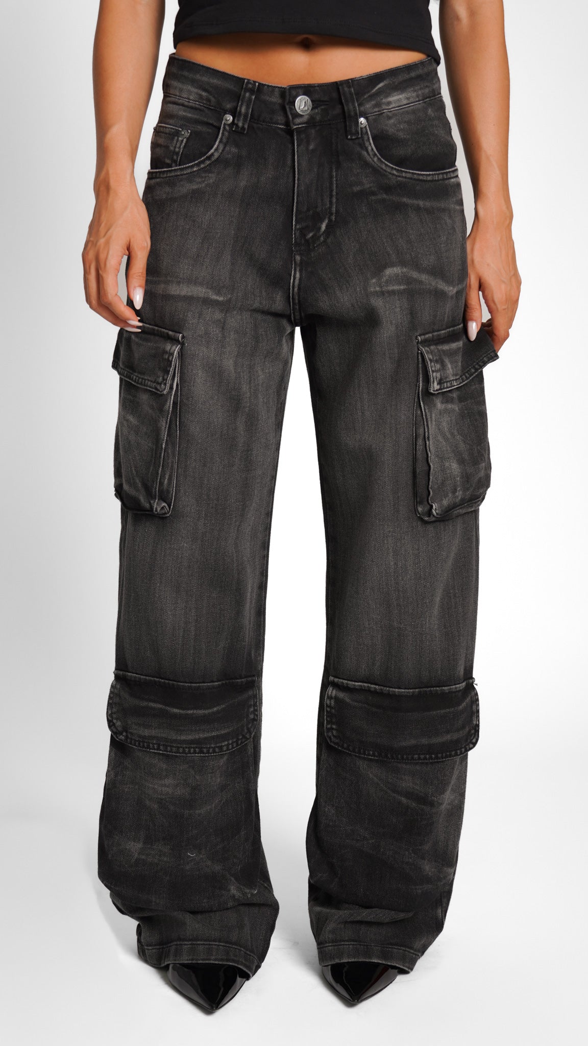 CALÇA JEANS POCKET BLACK SMOKE