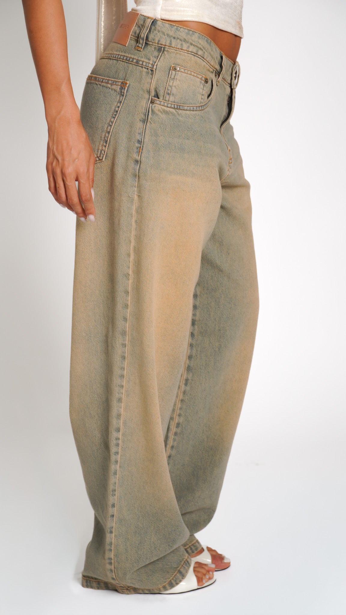 CALÇA JEANS OVERSIZED DESERT DUST