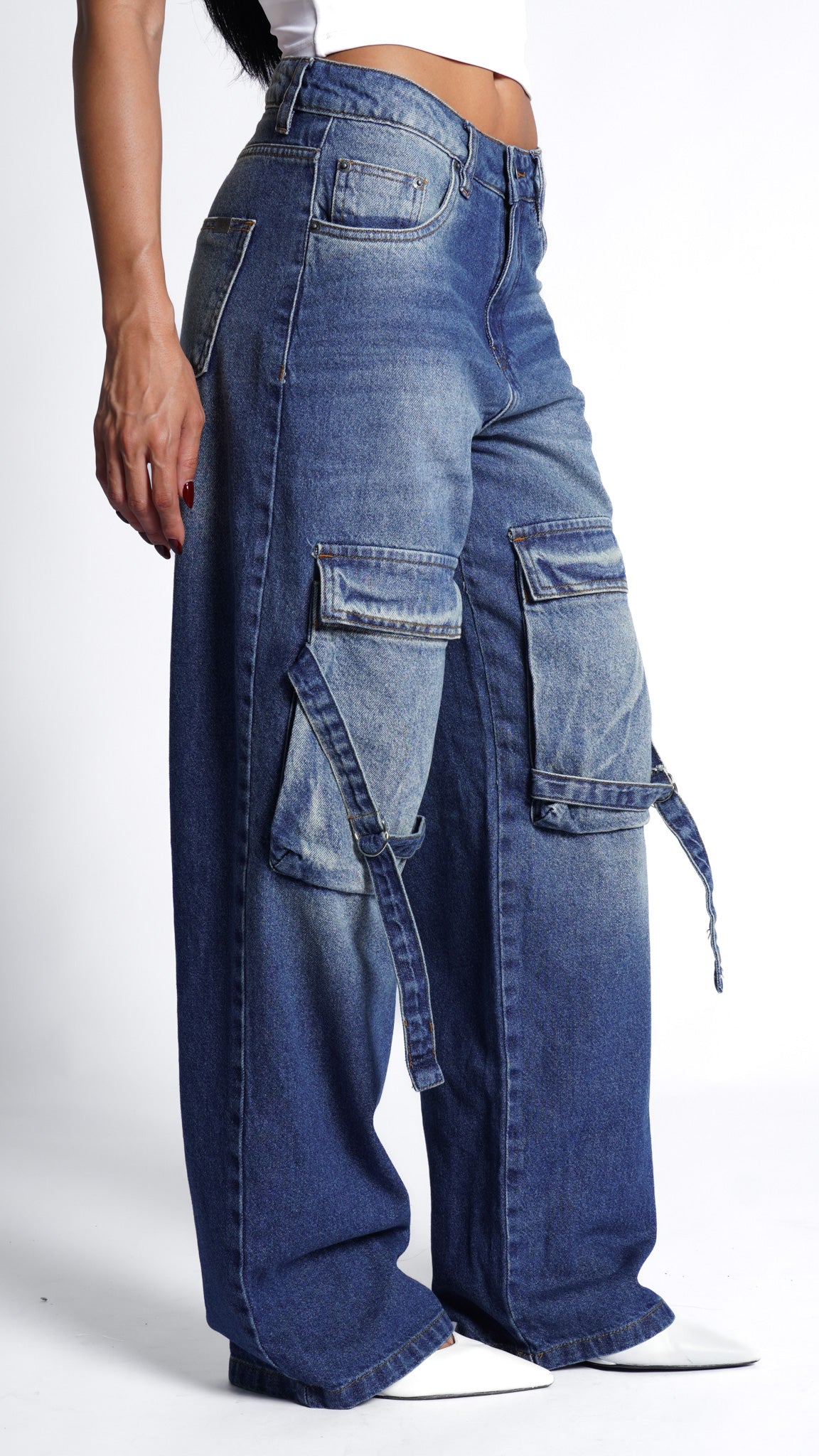 CALÇA JEANS BELT OCEAN