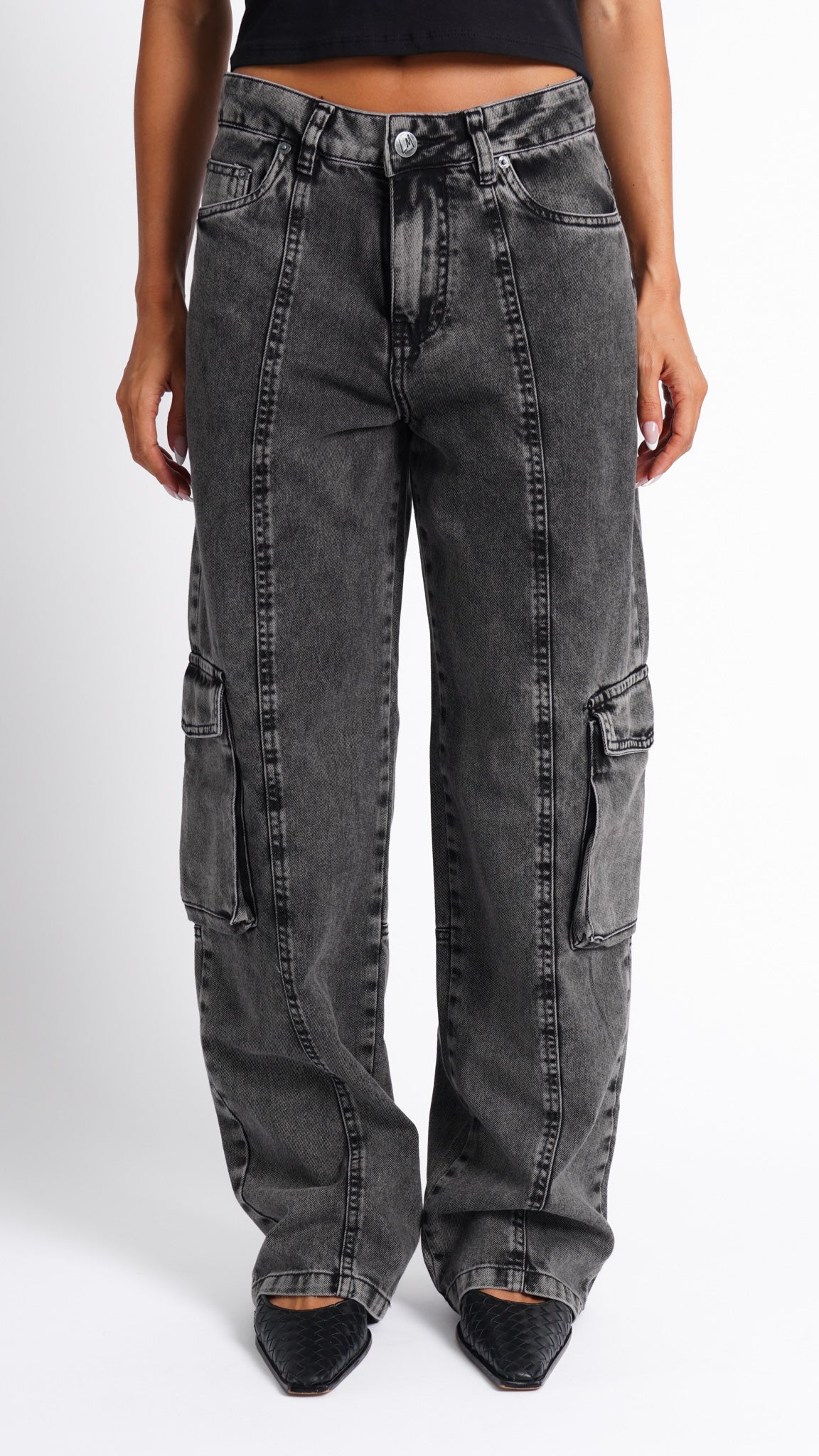 CALÇA JEANS SKATER GRAFITE