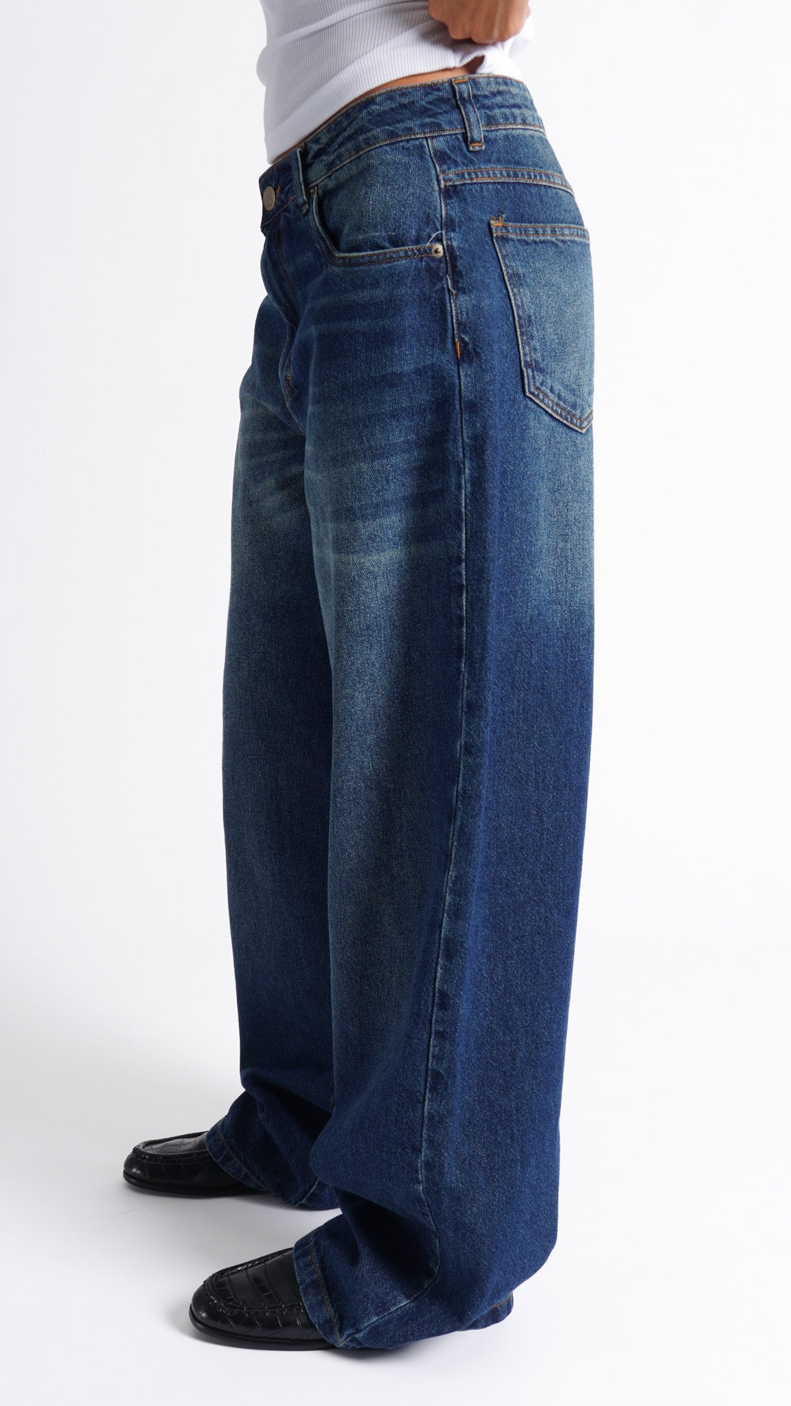 CALÇA JEANS OVERSIZED TRUE BLUE