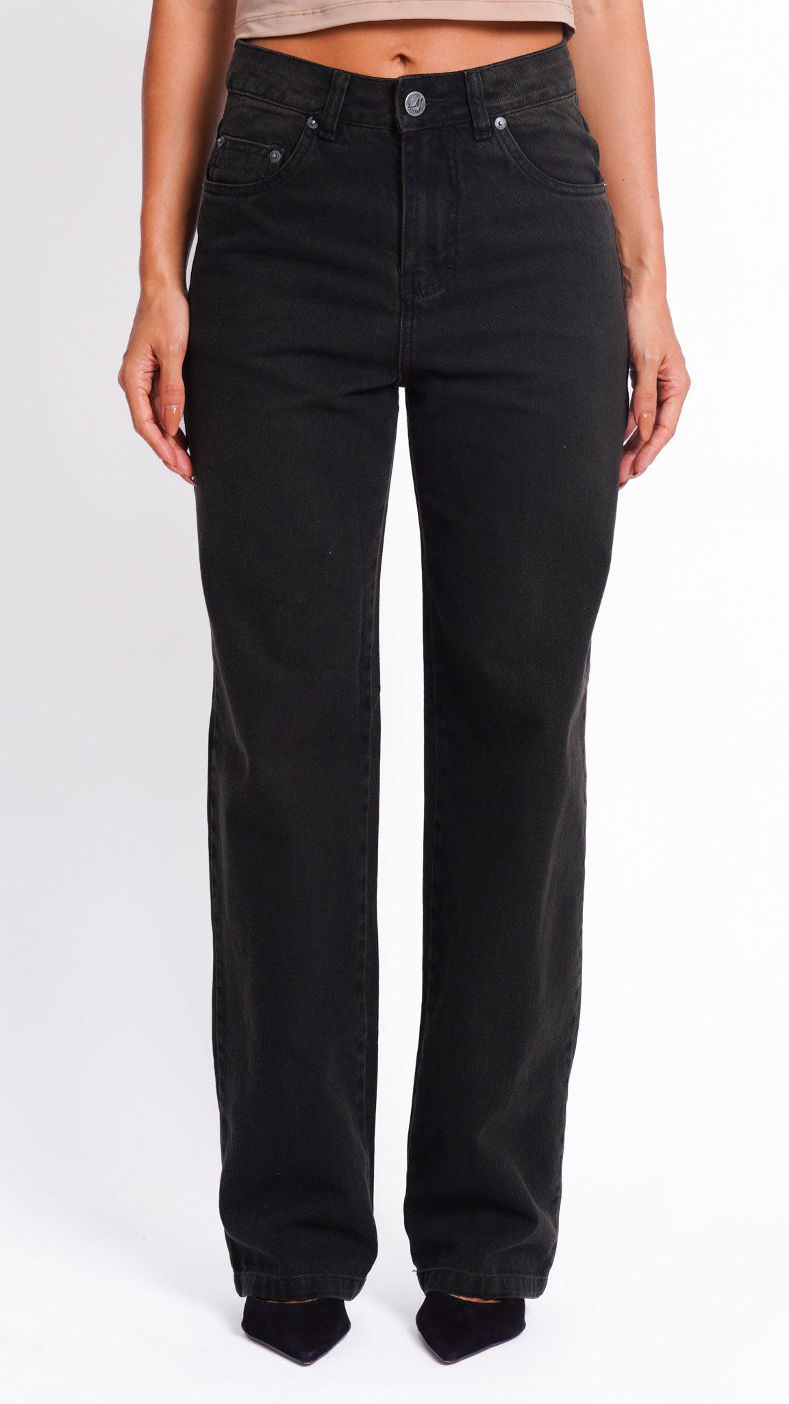 CALÇA JEANS RETA BLACK