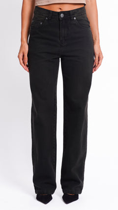 CALÇA JEANS RETA BLACK