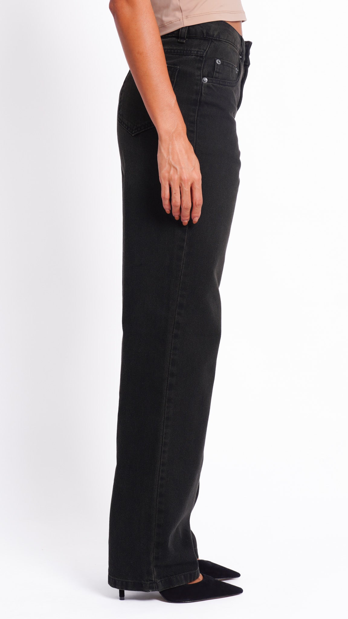 CALÇA JEANS RETA BLACK