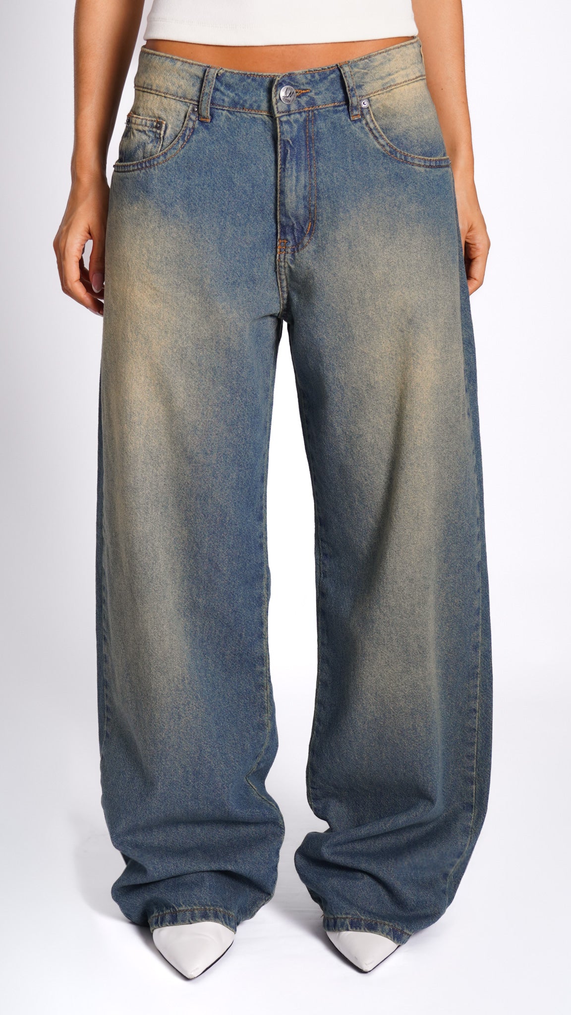 CALÇA JEANS OVERSIZED OLD