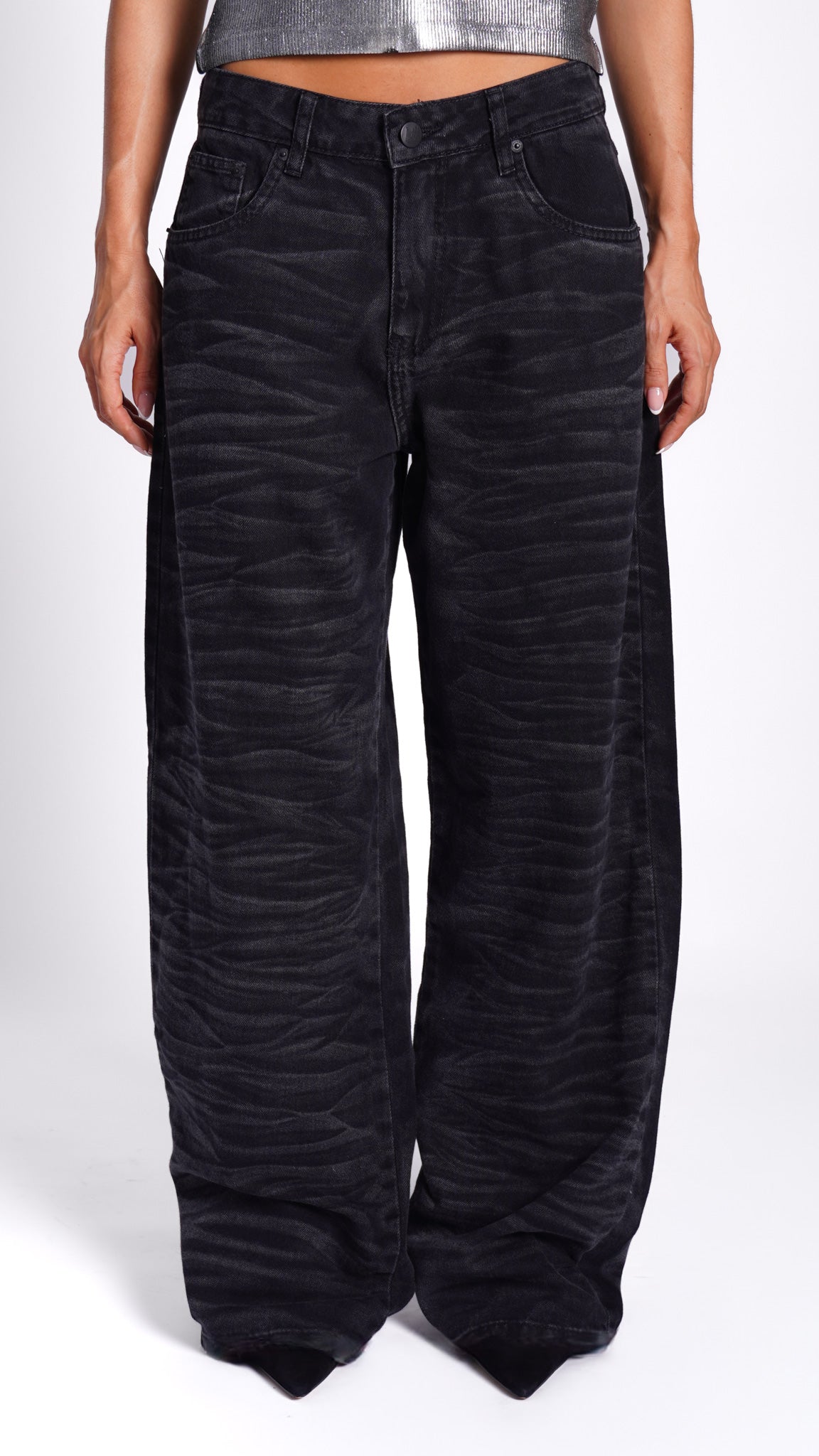 CALÇA JEANS OVERSIZED TIGER