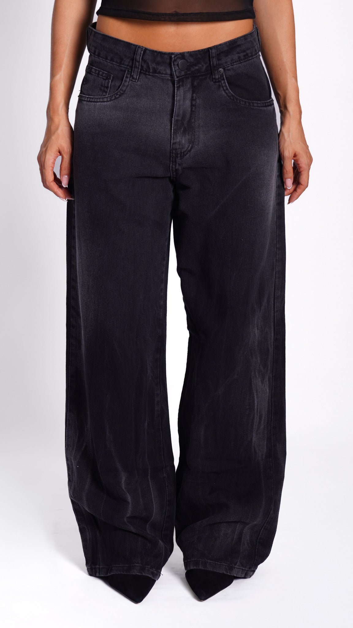 CALÇA JEANS OVERSIZED FADE