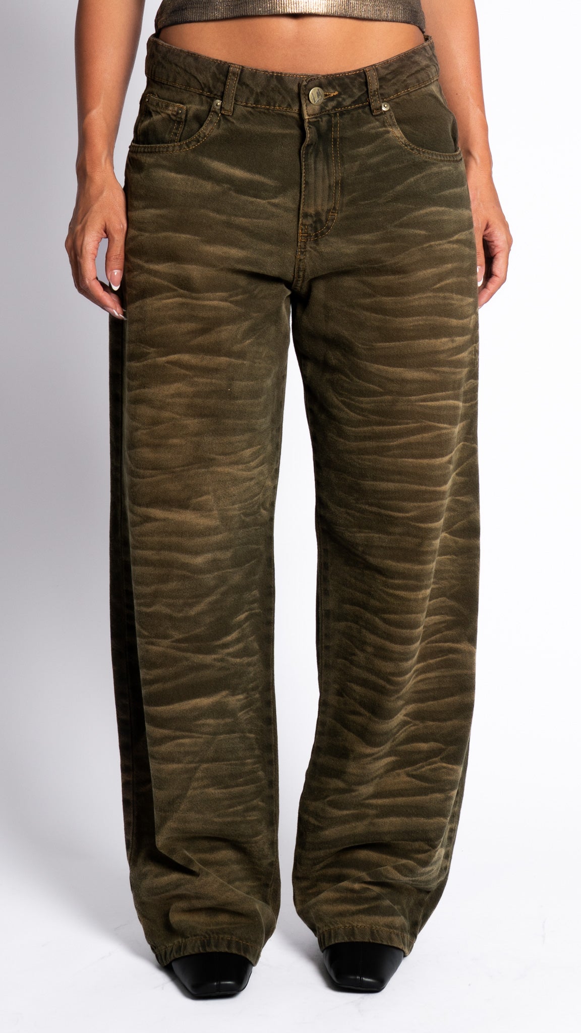 CALÇA JEANS OVERSIZED TIGER JUNGLE