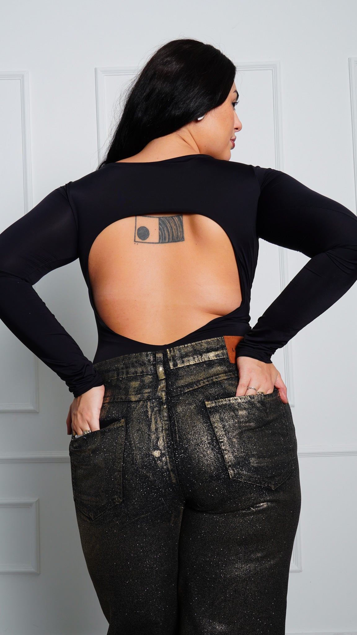 BODY MANGA LONGA SKINFIT PRETO