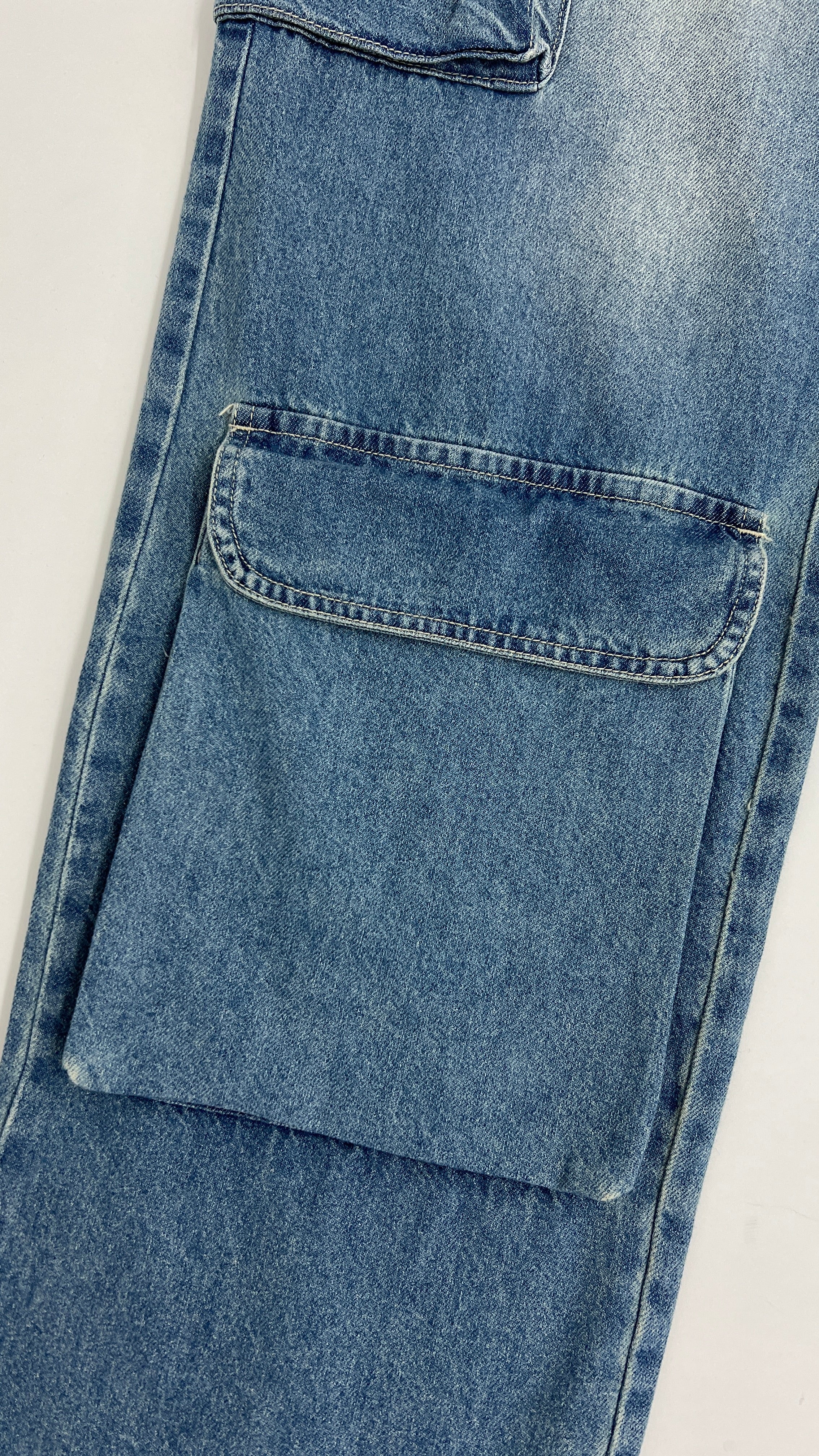 CALÇA JEANS POCKET BABY BLUE