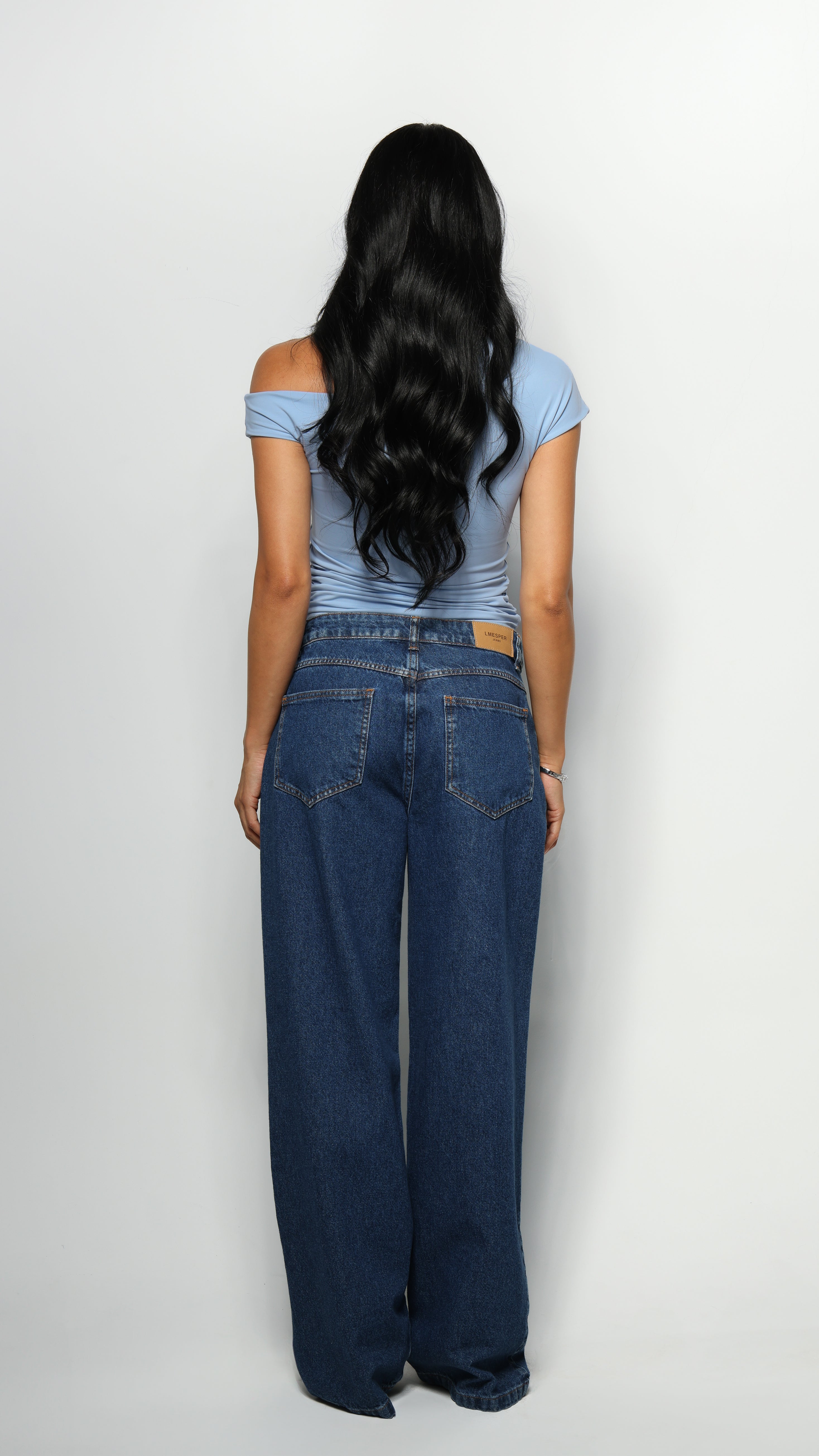 CALÇA JEANS OVERSIZED MARINE