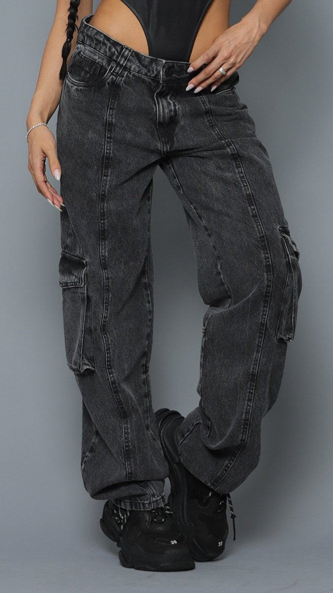 CALÇA JEANS SKATER BLACK