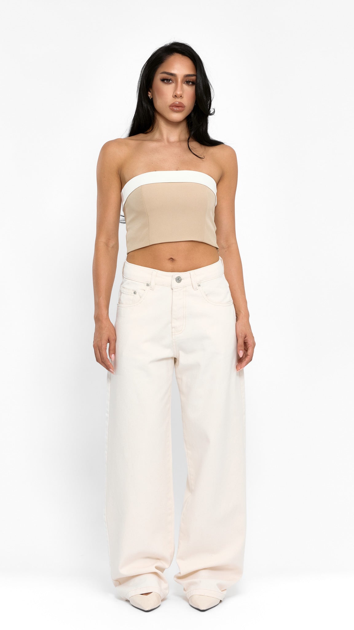 CALÇA JEANS OVERSIZED NATURAL