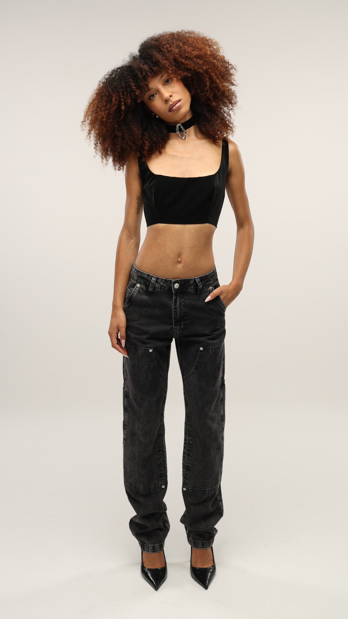 CALÇA JEANS URBAN BLACK DENIM