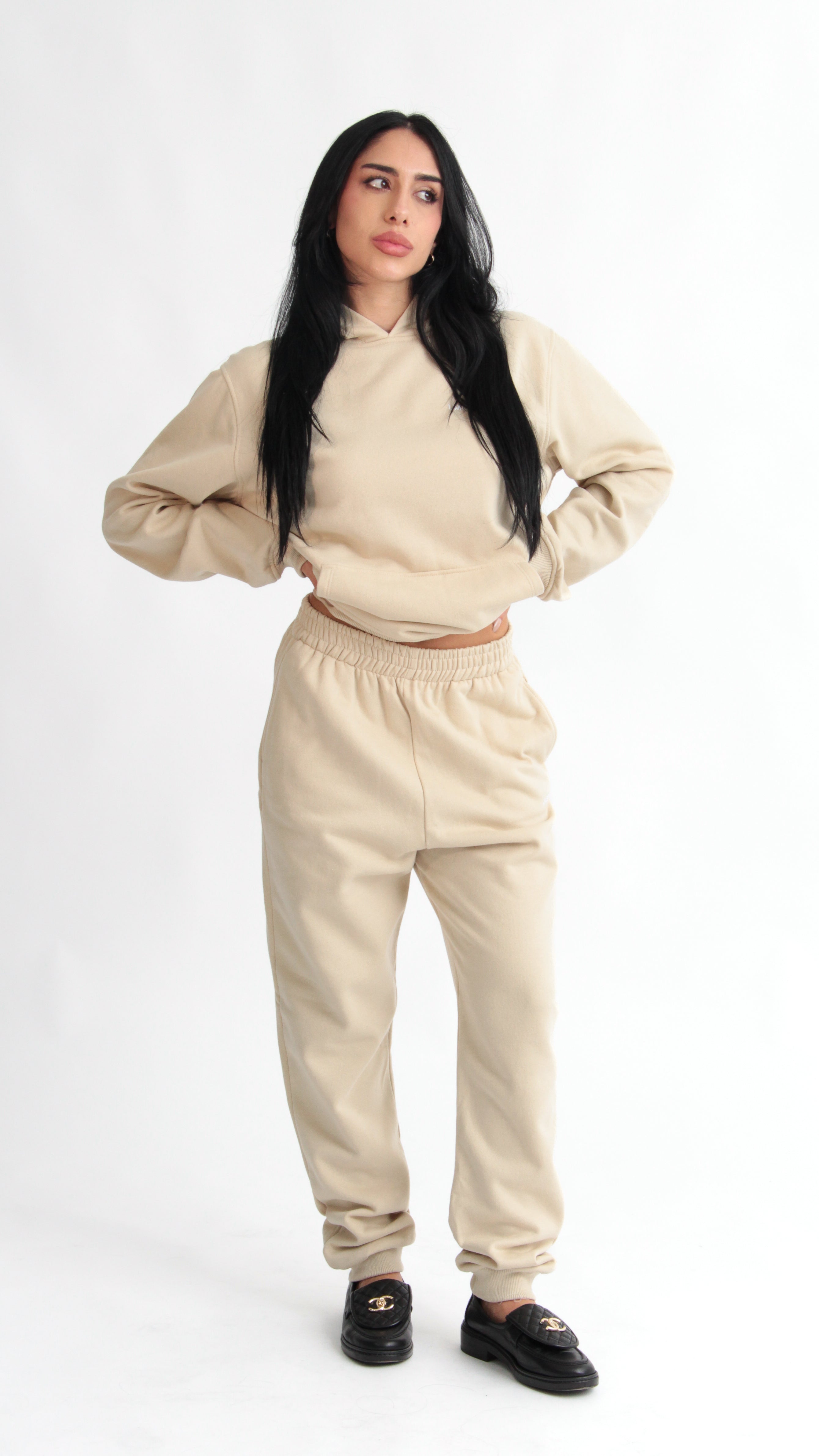 CALÇA MOLETOM URBAN CREME