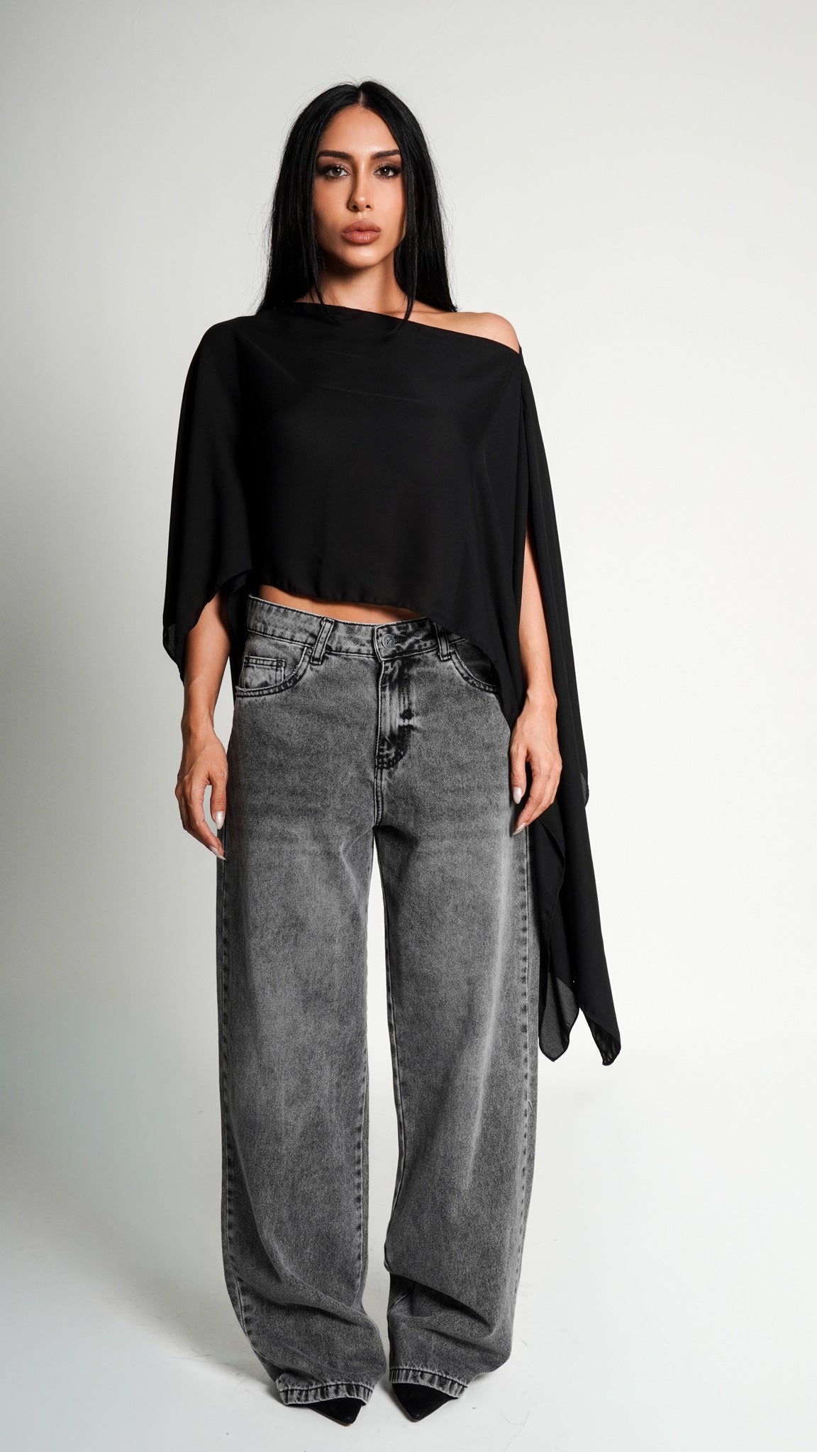 CALÇA JEANS OVERSIZED STONE