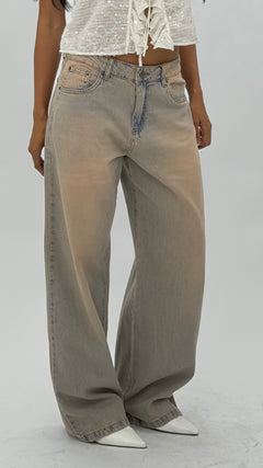 CALÇA JEANS OVERSIZED VINTAGE BLUSH