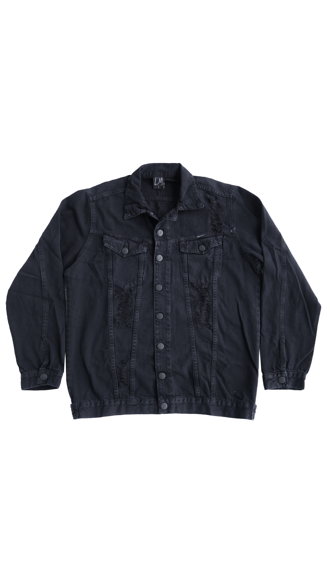 JAQUETA JEANS BLACK DESTROYED
