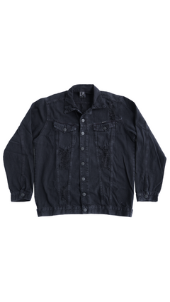 JAQUETA JEANS BLACK DESTROYED