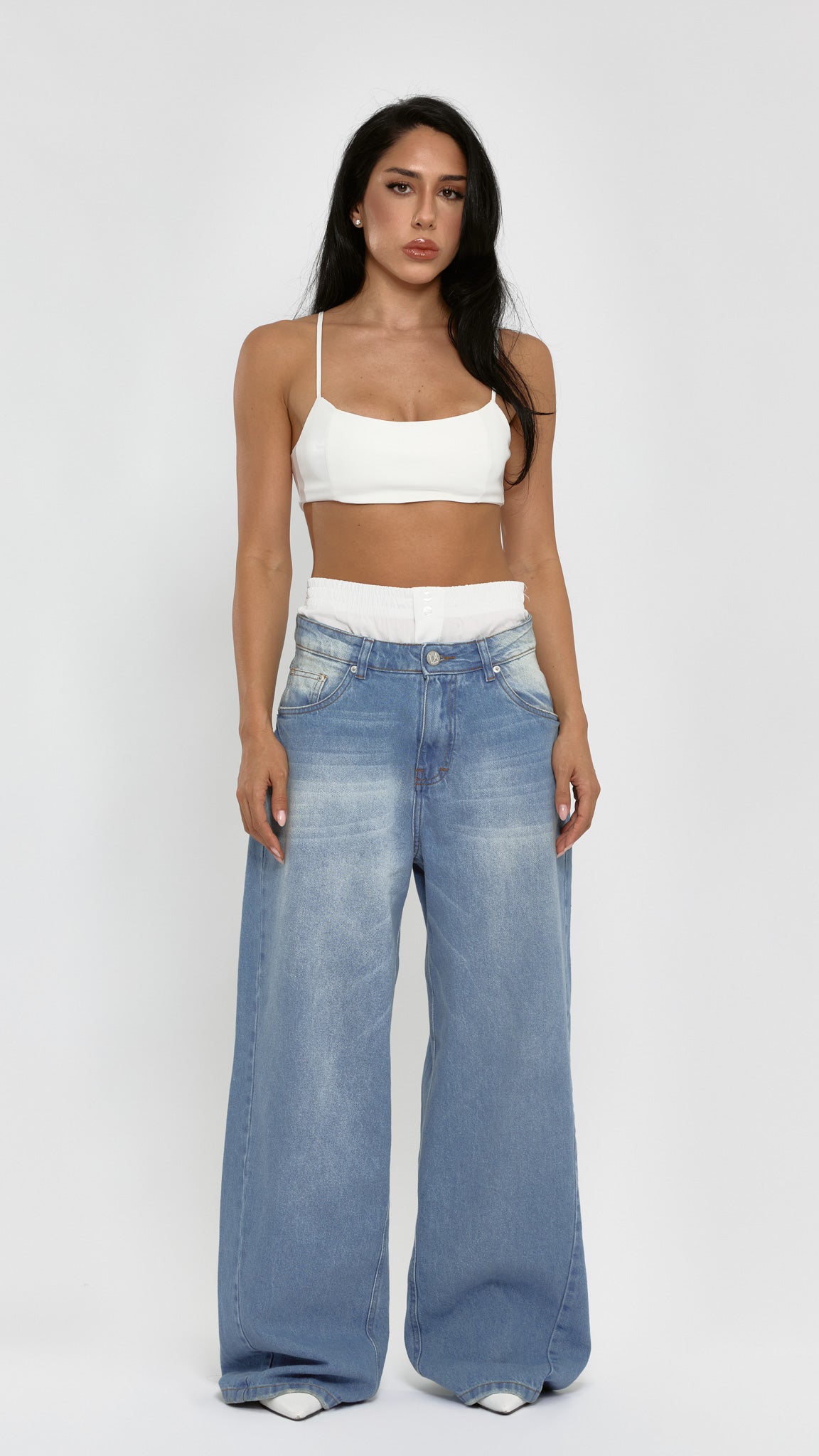 CALÇA JEANS BAGGY BOXER