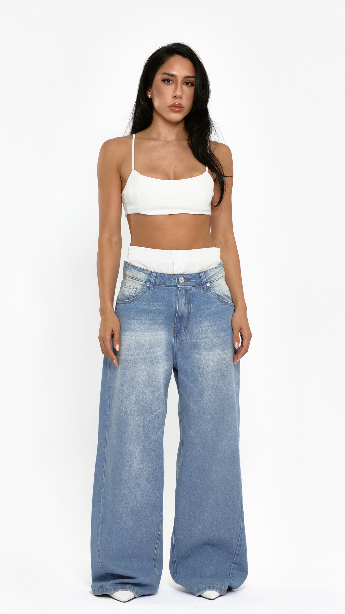 CALÇA JEANS BAGGY BOXER