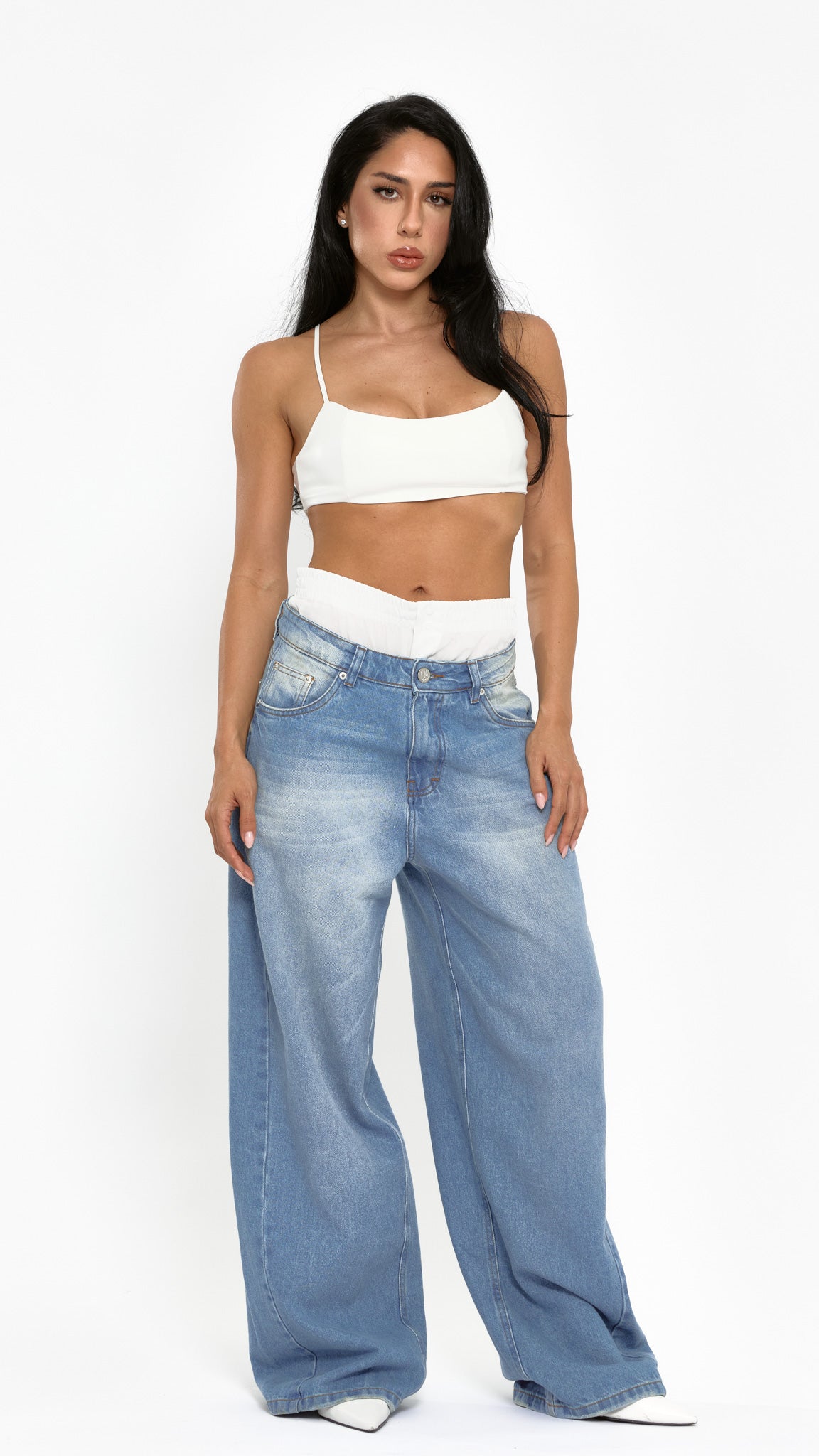 CALÇA JEANS BAGGY BOXER