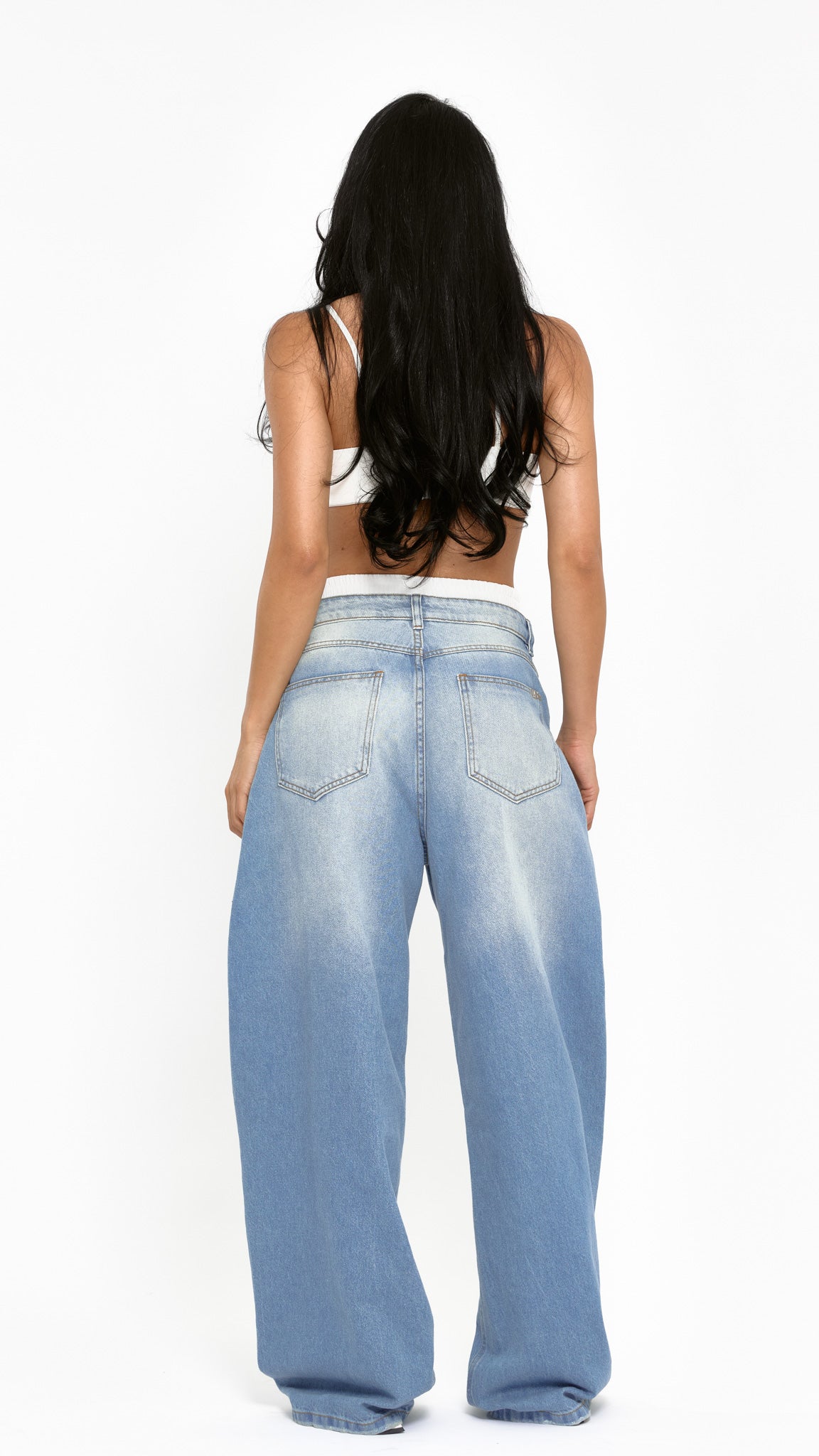 CALÇA JEANS BAGGY BOXER