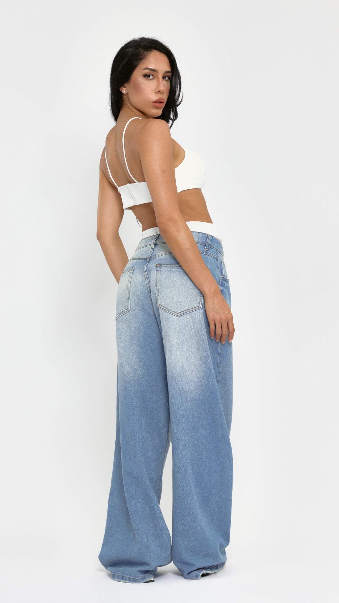 CALÇA JEANS BAGGY BOXER