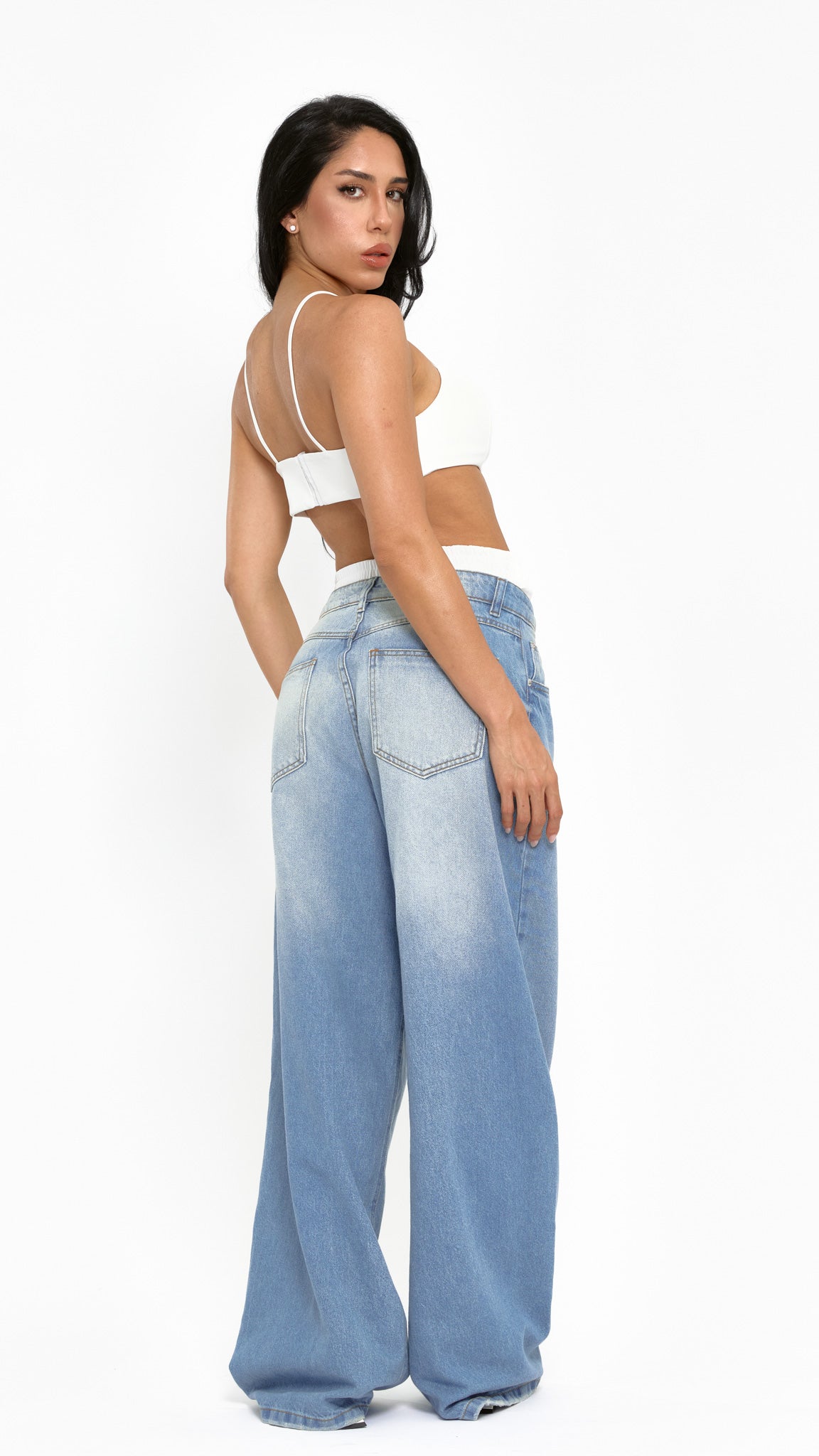 CALÇA JEANS BAGGY BOXER