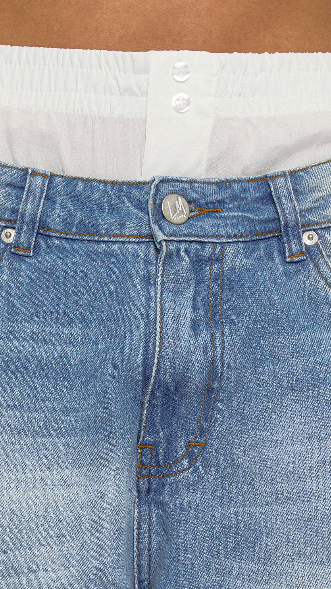 CALÇA JEANS BAGGY BOXER