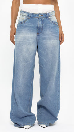 CALÇA JEANS BAGGY BOXER