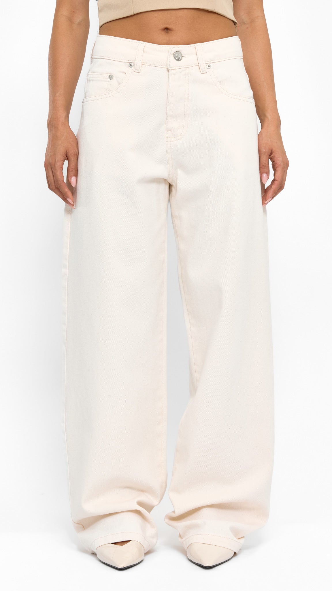 CALÇA JEANS OVERSIZED NATURAL