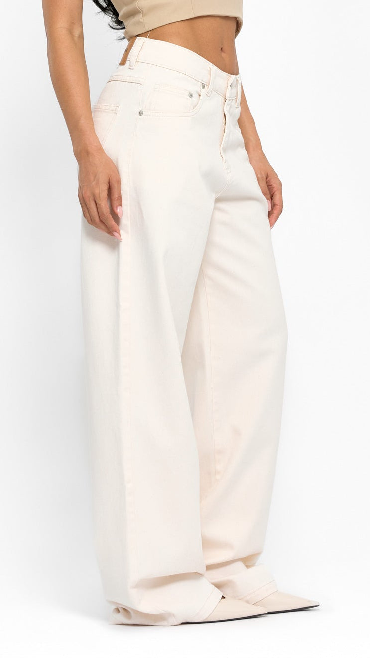 CALÇA JEANS OVERSIZED NATURAL