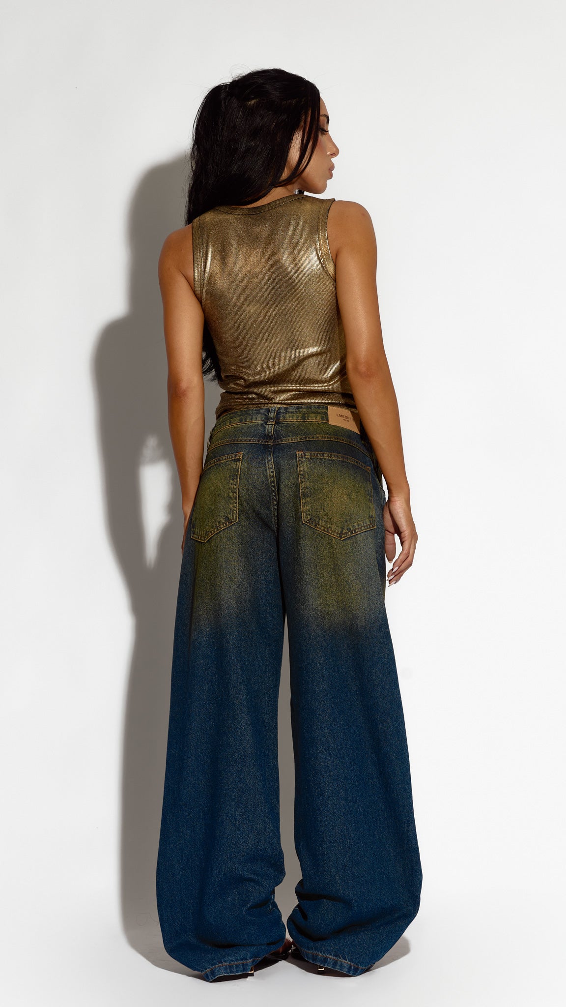 CALÇA JEANS OVERSIZED INDIGO