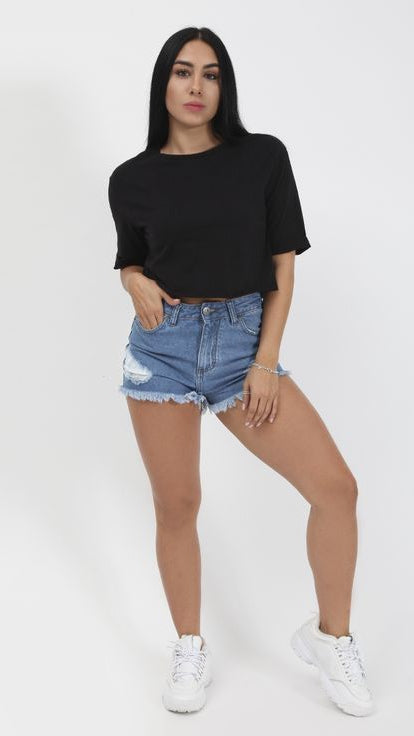 SHORTS JEANS C.ALTA DESTROYED