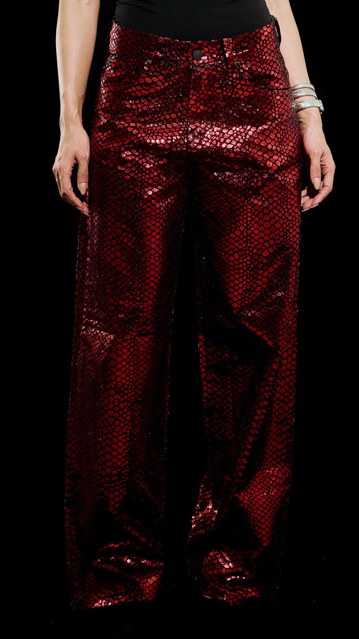 CALÇA JEANS PREMIUM PYTHON RED