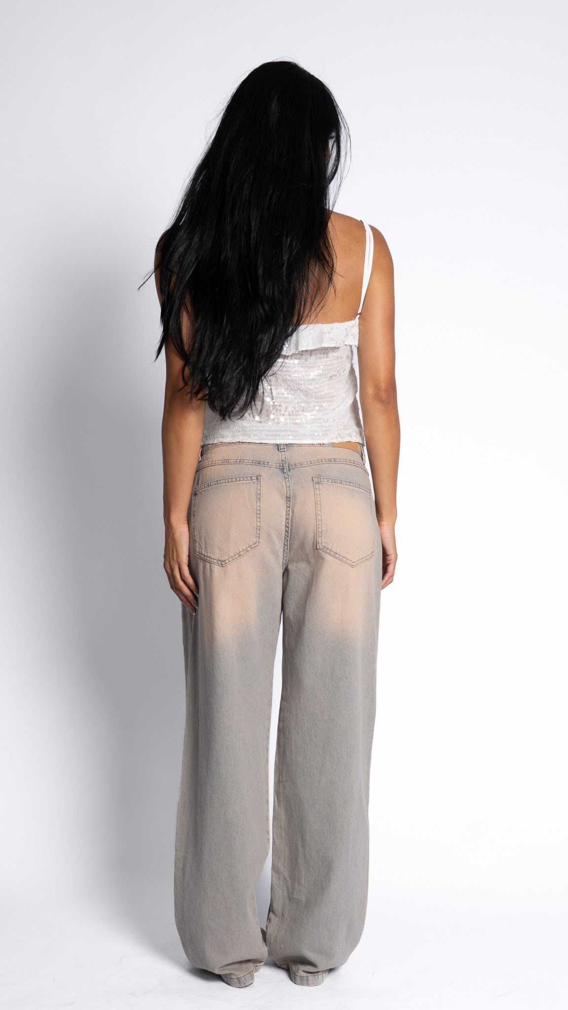 CALÇA JEANS OVERSIZED VINTAGE BLUSH