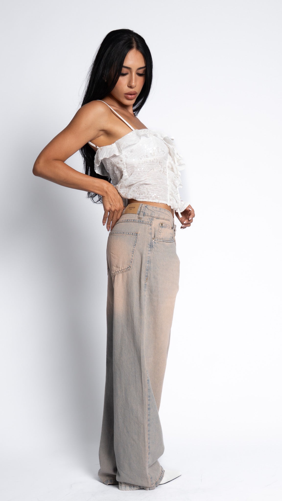 CALÇA JEANS OVERSIZED VINTAGE BLUSH