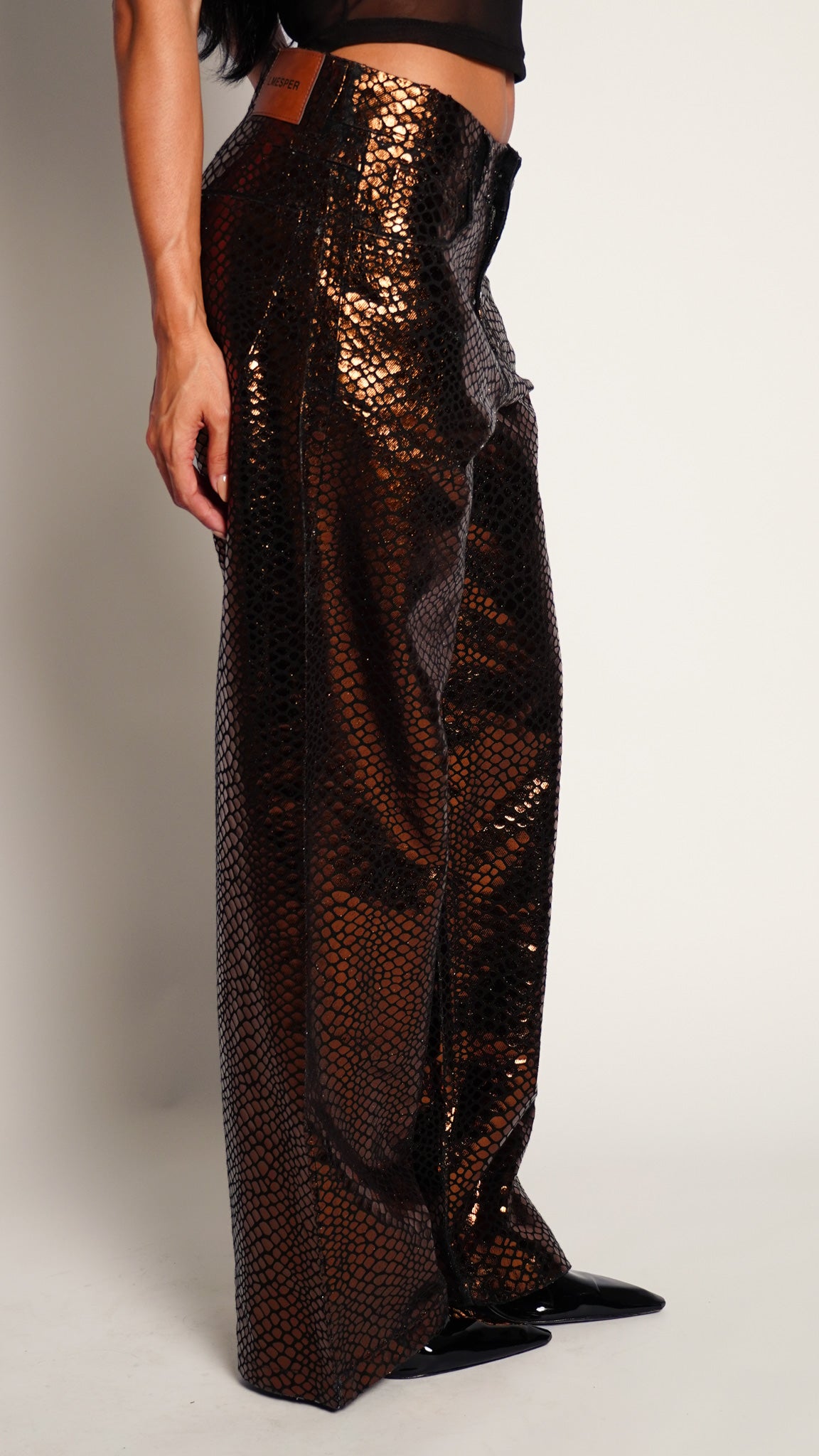 CALÇA JEANS PREMIUM PYTHON BRONZE