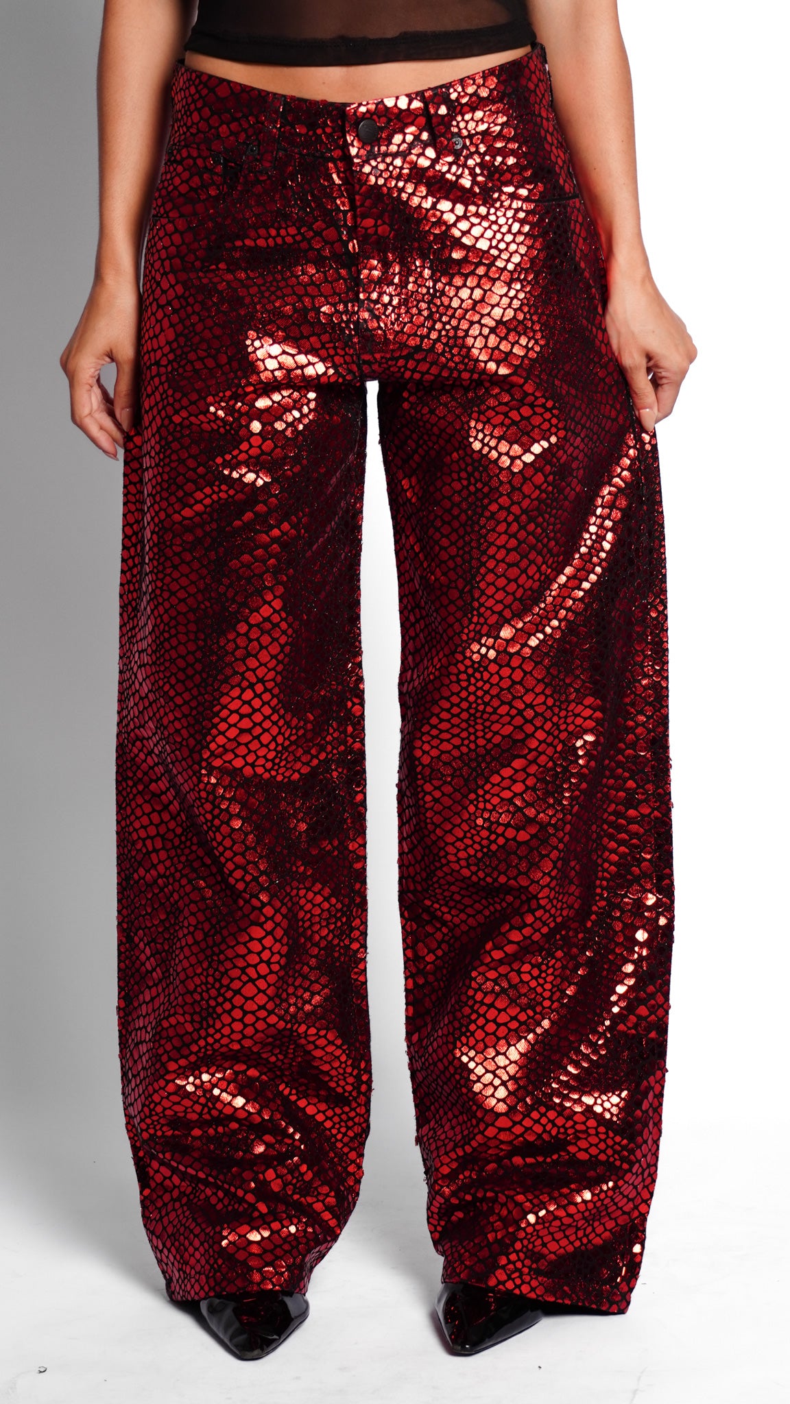 CALÇA JEANS PREMIUM PYTHON RED